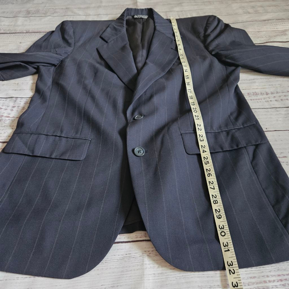Vintage Christian Dior Monsieur Pure Wool Pinstripe Blazer Jacket Mens - Picture 3 of 8